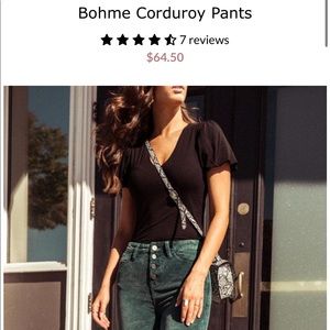Teal Corduroy Pants
